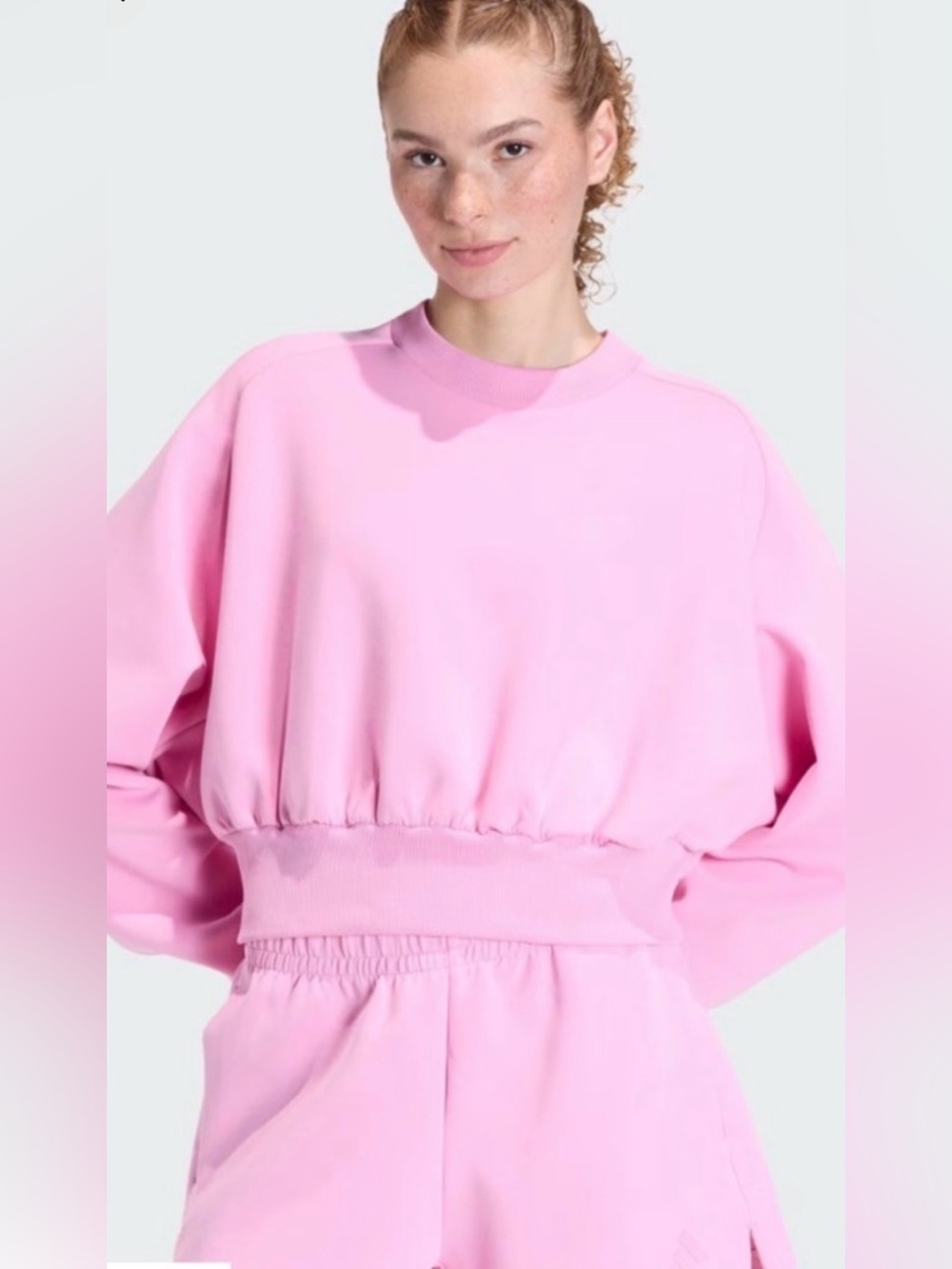 🧞♀️🧞♀️Adidas 2026 szM Soft Lux Pink Lounge/Yoga/Track Suit Set Top & Pants EUC